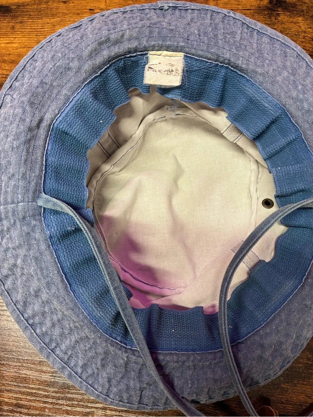 Vintage Fishing Bucket Hat in Olive Khaki with Chin Strap and Fish Embroidery